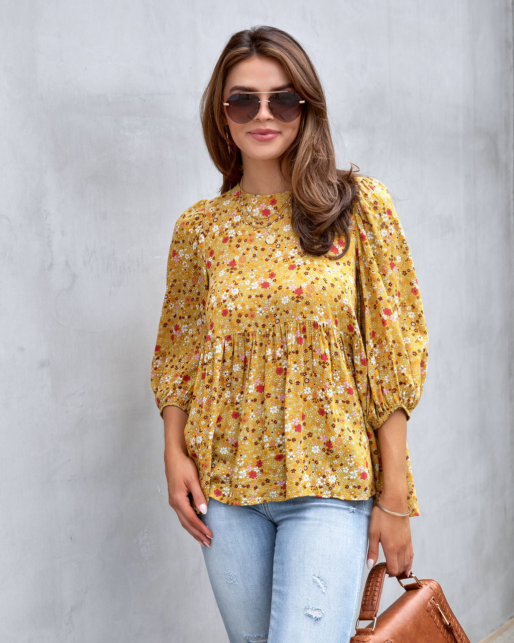 Orchard Adventures Floral Babydoll Top - FINAL SALE