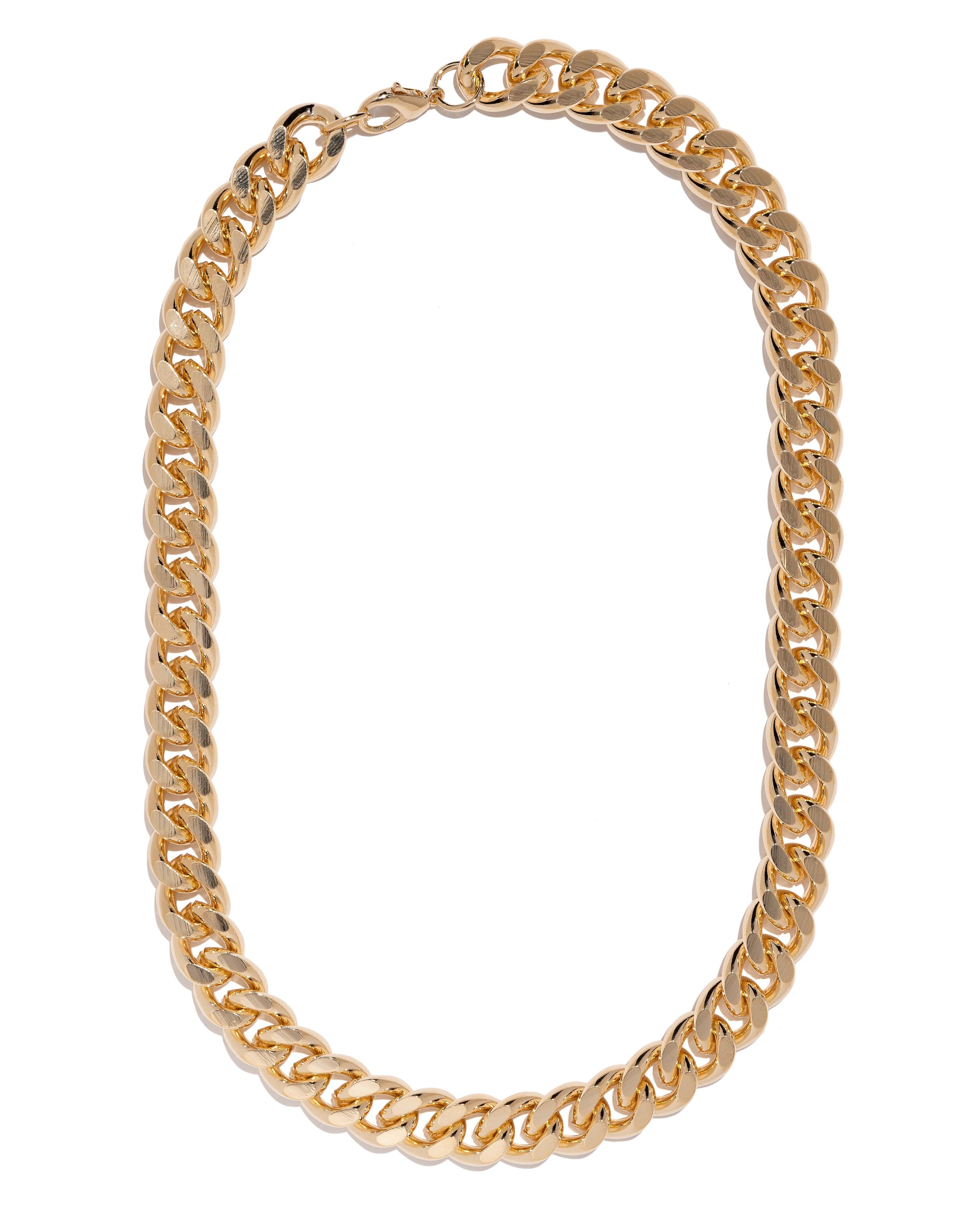 Mica Chain Choker Necklace - Gold